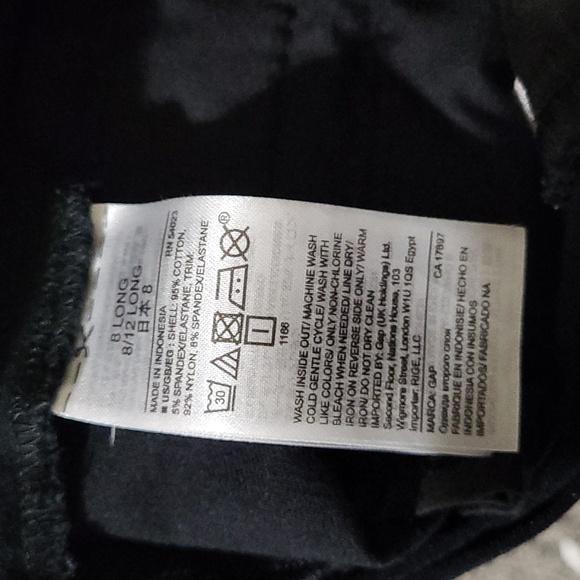 EUC Gap Maturity black skinny ankle pants, 8L - Picture 11 of 11
